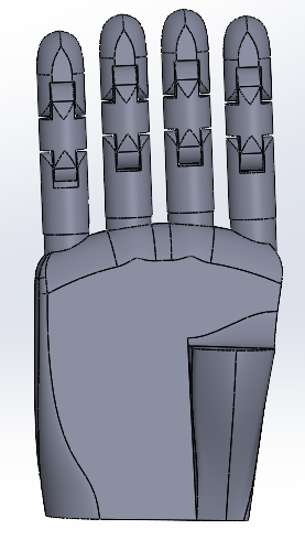 Prosthetic Hand design, digital drawing