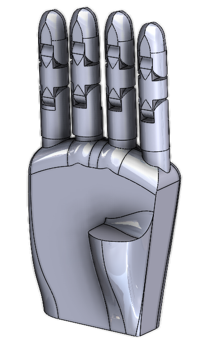 Prosthetic Hand design, digital drawing