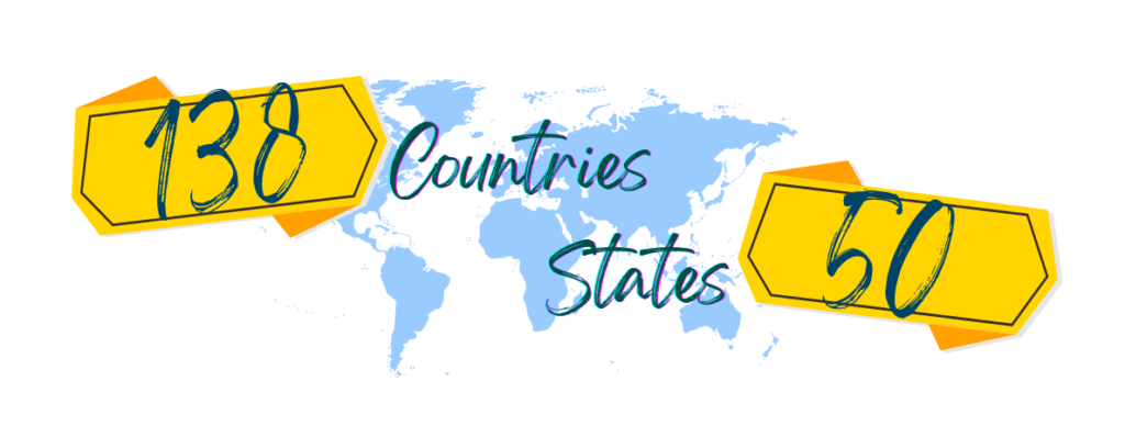 Our students come from 138 countries and all 50 states