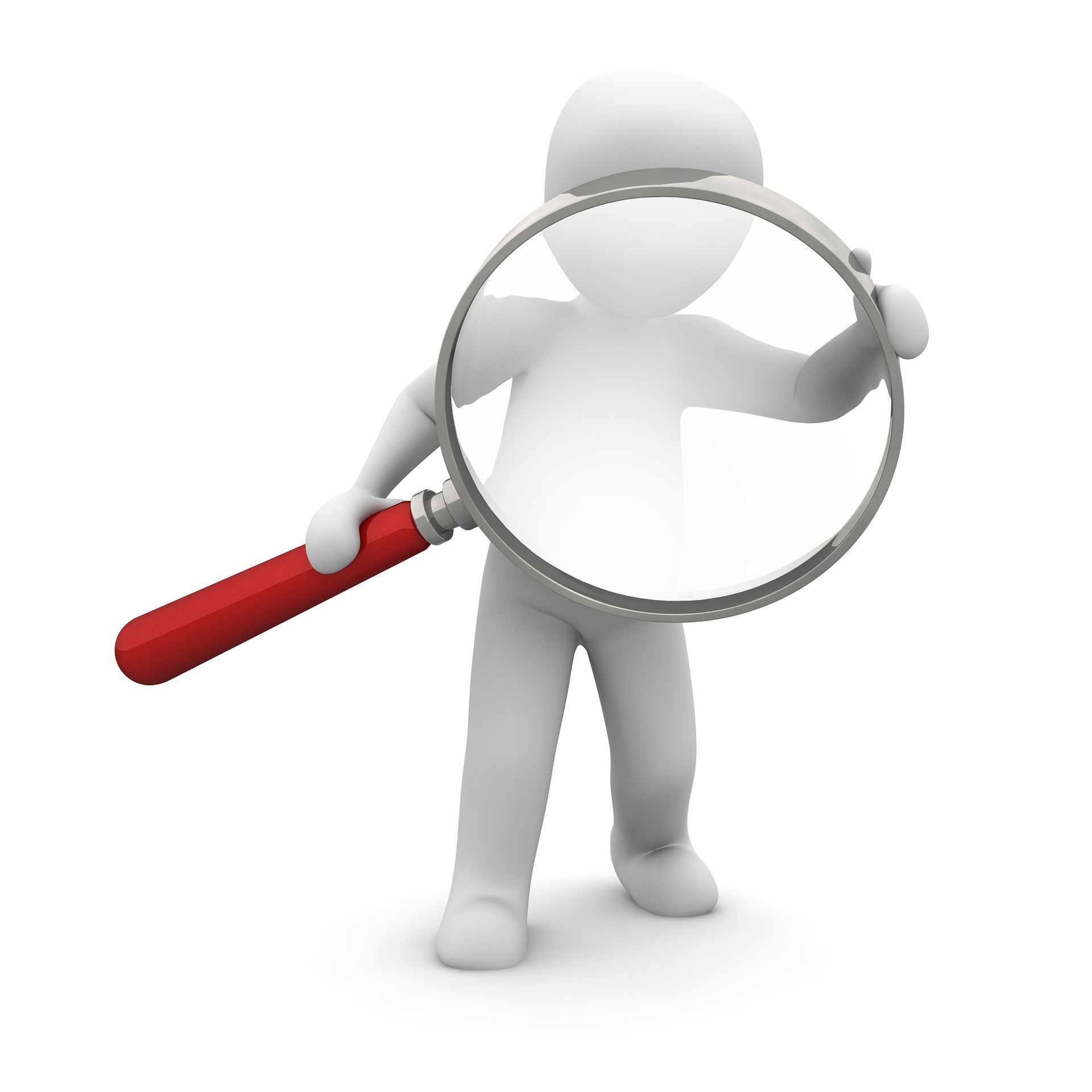 generic image of person looking through magnifying glass