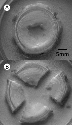 A representation of residual strain.