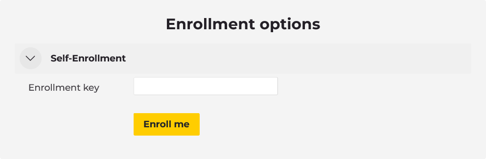 Screenshot for self-enrollment